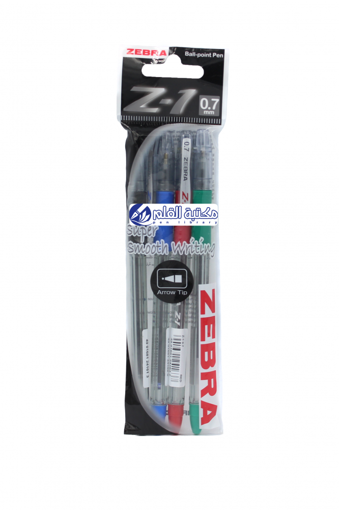 طقم أقلام زيبرا 4 الوان جاف 0.7