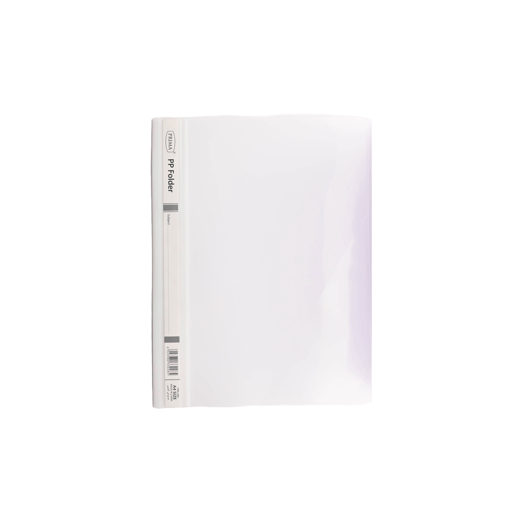 ملف وجه شفاف ابيض بريما PRI-285 A4