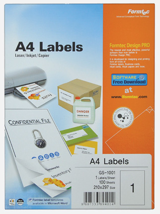 ورق استيكر فورماتك رقم 1 A4 GS-1001